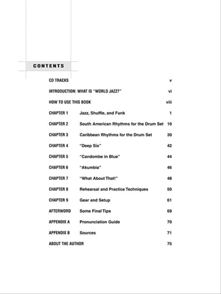 World Jazz Drumming Drums scores gallery preview page 3