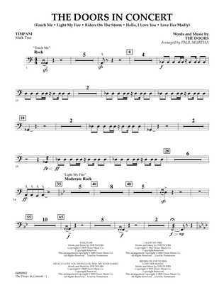 The Doors in Concert (arr. Paul Murtha) - Timpani