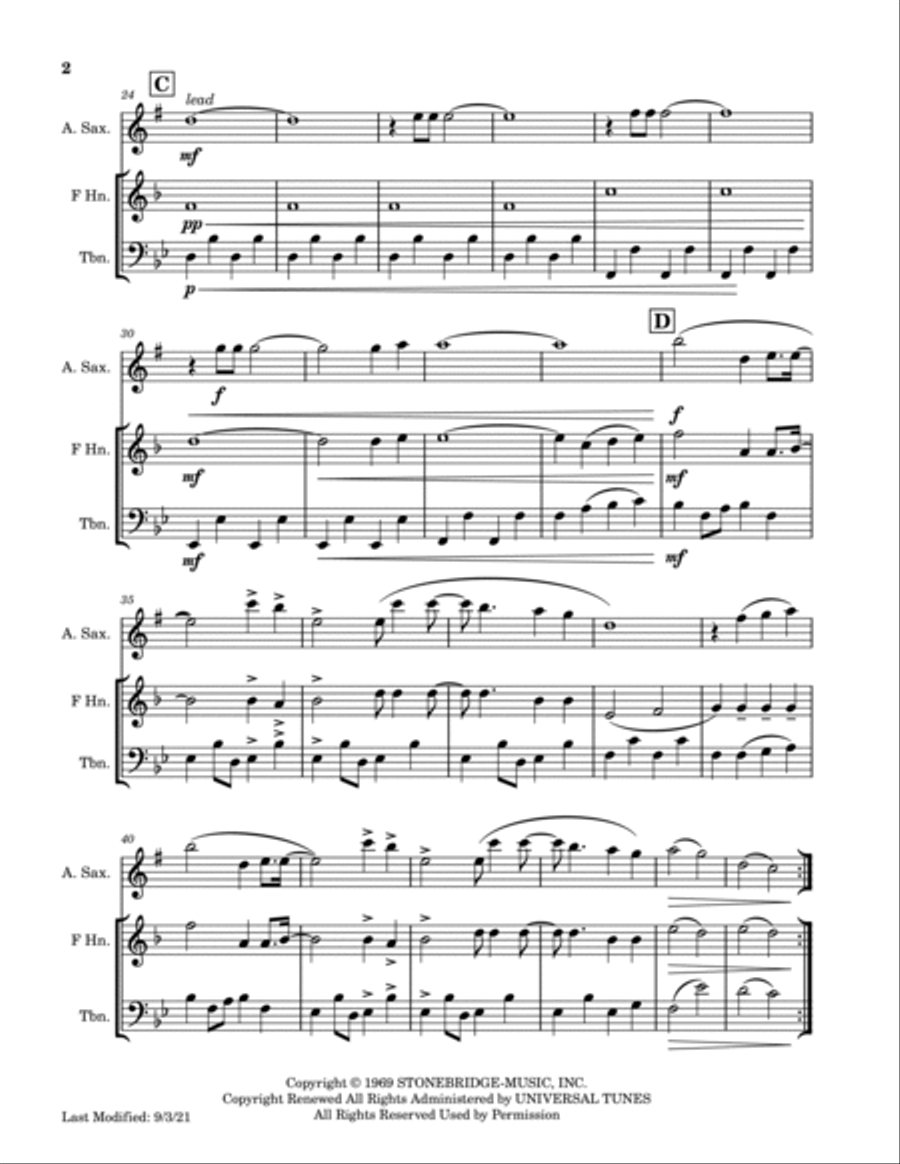 Sweet Caroline Sweet Caroline Small Ensemble scores gallery preview page 3