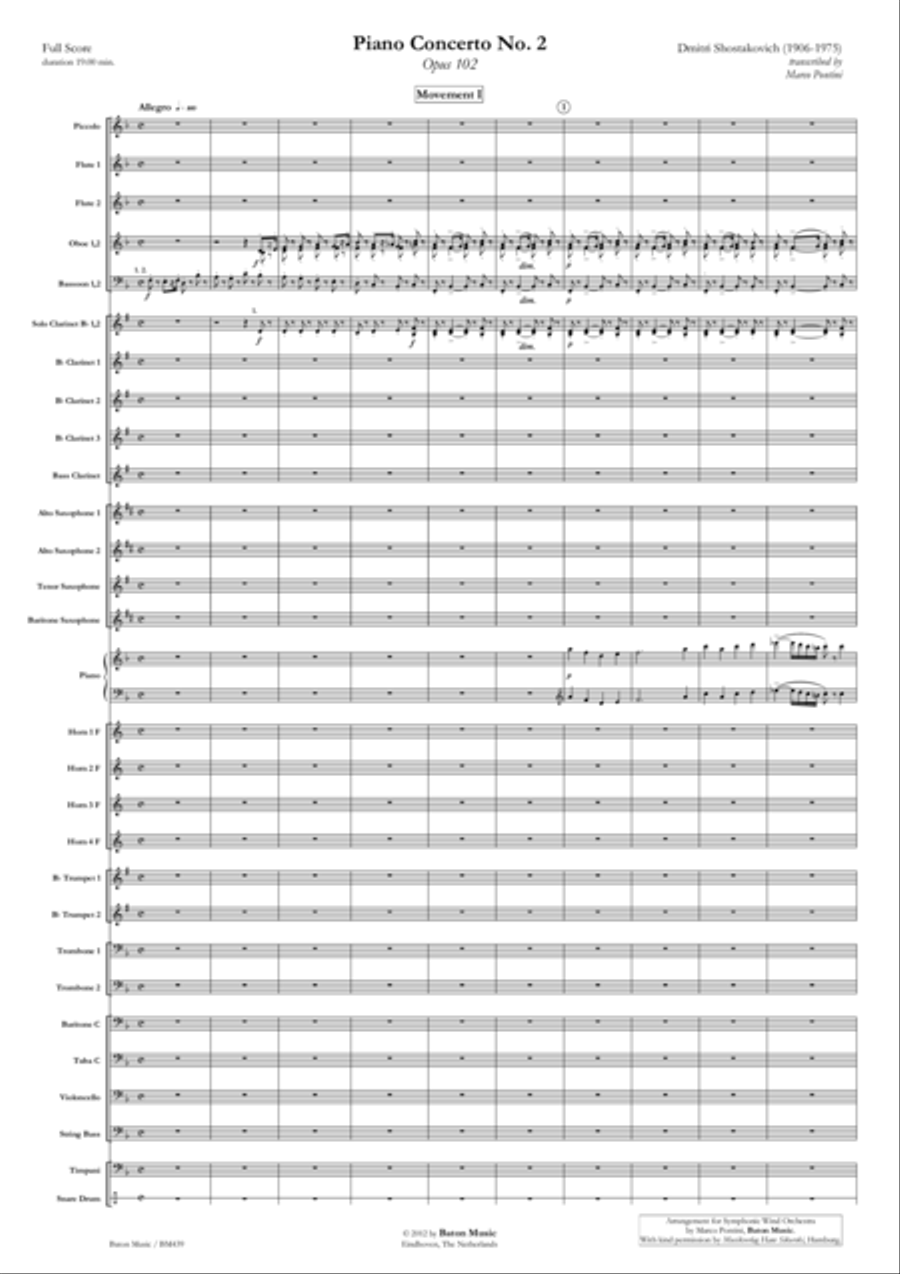 Piano Concerto No.2 Concert Band scores gallery preview page 2