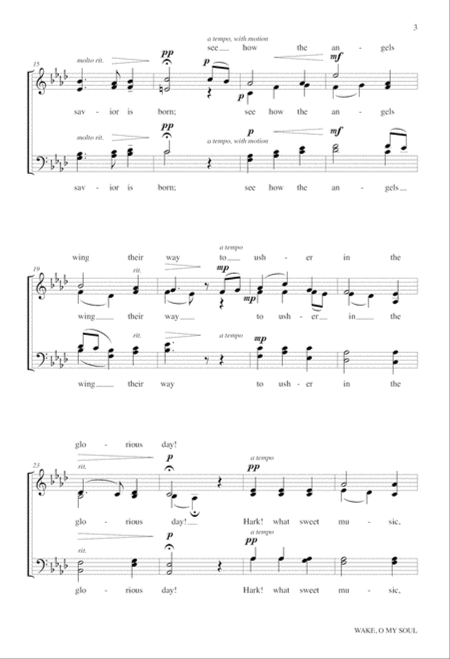 Wake, O My Soul 4-Part scores gallery preview page 3