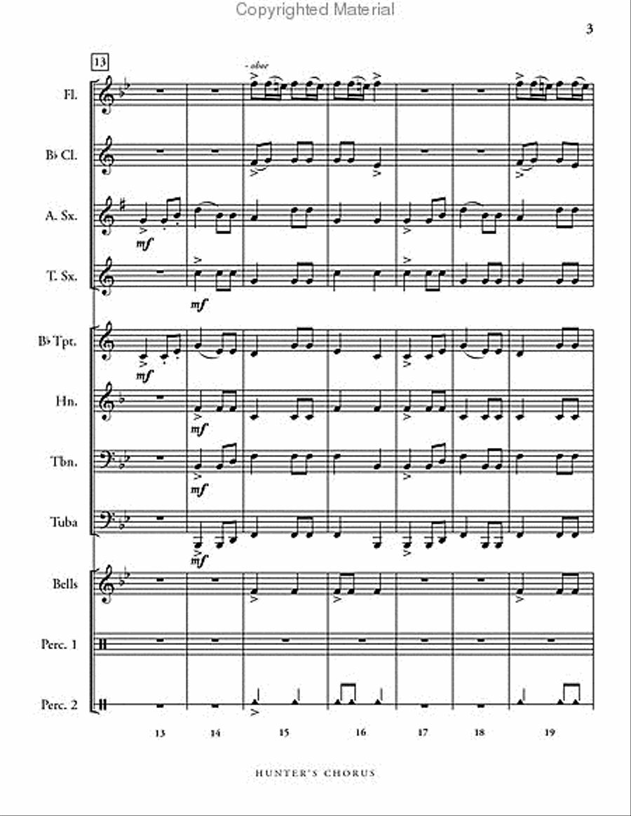 Hunter's Chorus Choir scores gallery preview page 4