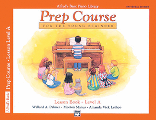 Book cover for Alfred's Basic Piano Prep Course Lesson Book, Book A