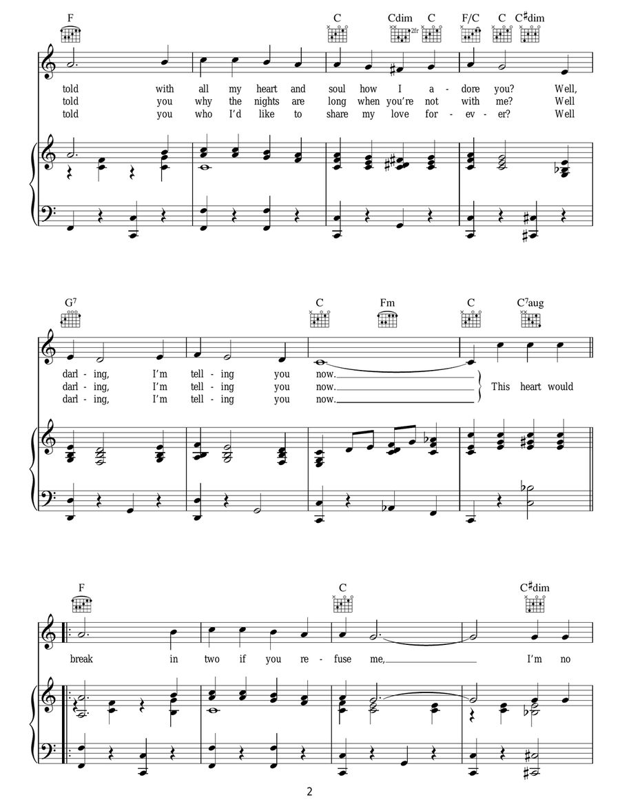 Have I Told You Lately That I Love You? Piano, Vocal, Guitar scores gallery preview page 2