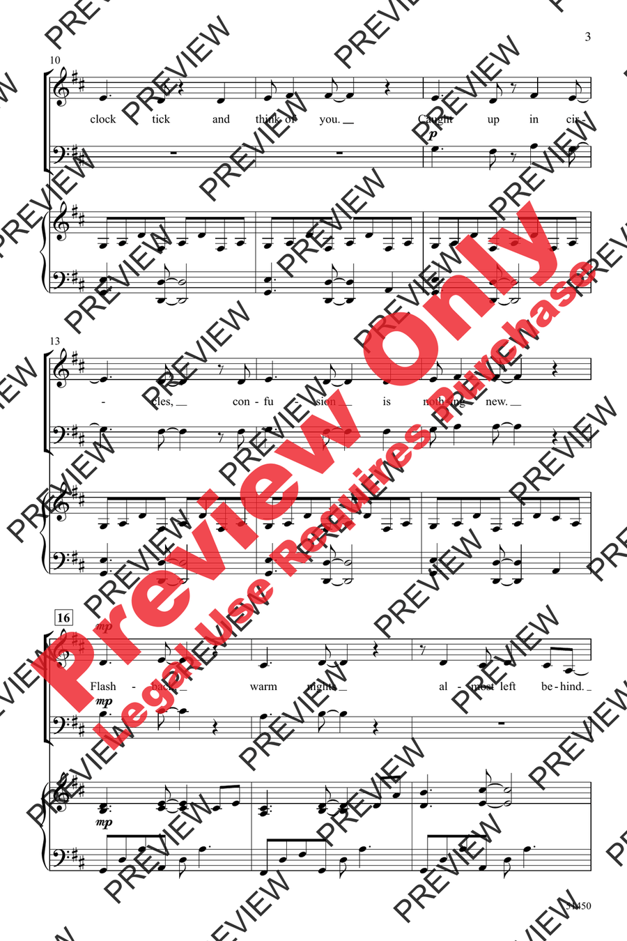 Time After Time 4-Part scores gallery preview page 3