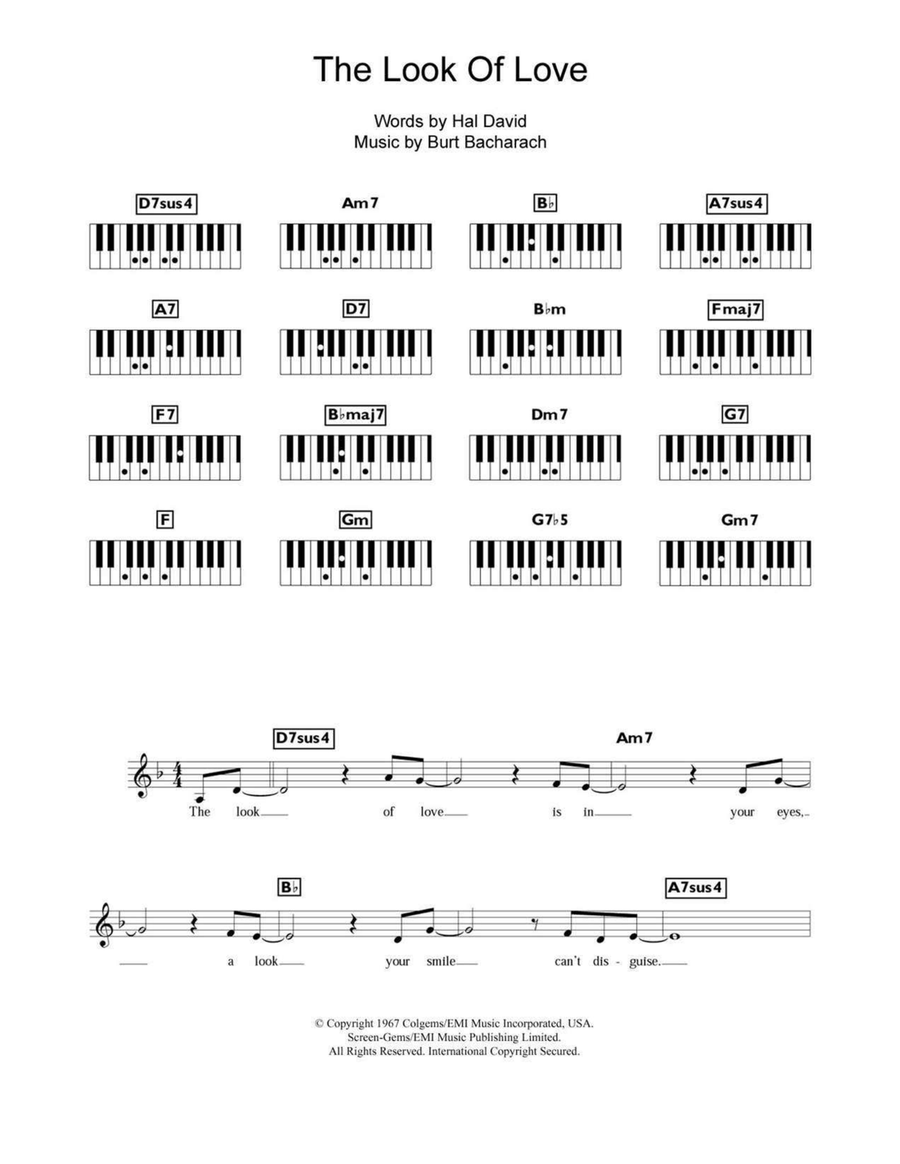 The Look Of Love Piano scores gallery preview page 1