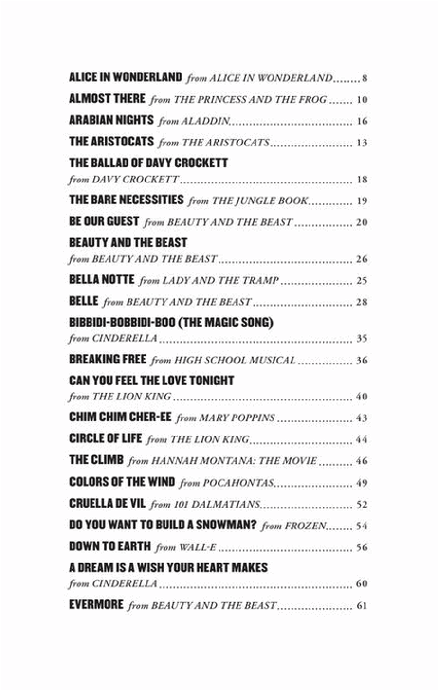 The Little Black Disney Songbook Guitar scores gallery preview page 3