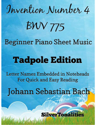 Invention Number 4 Bwv 775 Beginner Piano Sheet Music 2nd Edition