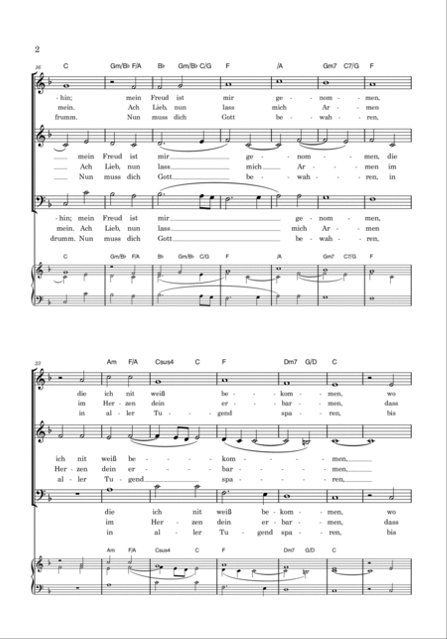 Innsbruck, ich muss dich lassen (SAB) 3-Part scores gallery preview page 2
