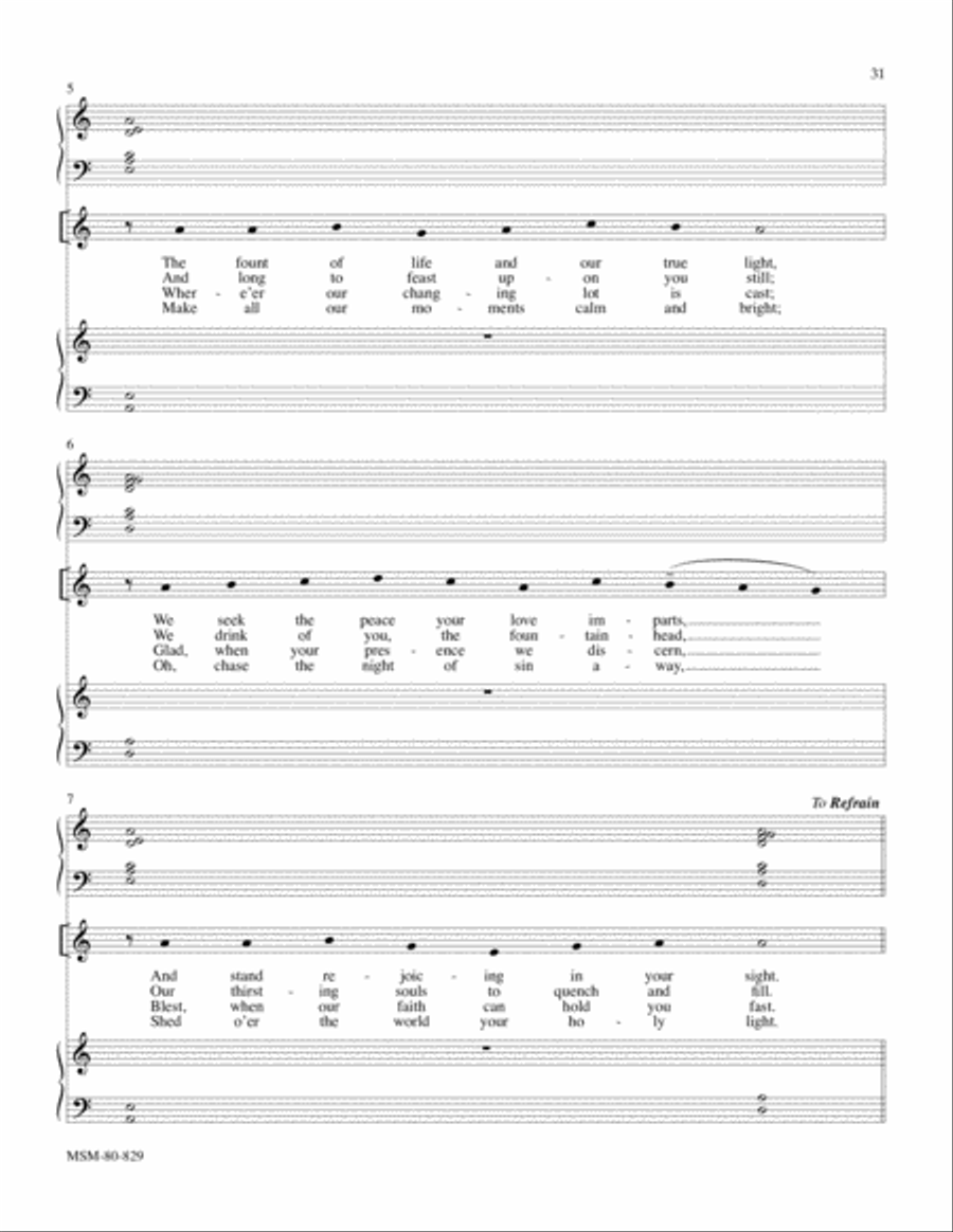 Jesus, We Taste of You, the Living Bread 4-Part scores gallery preview page 2