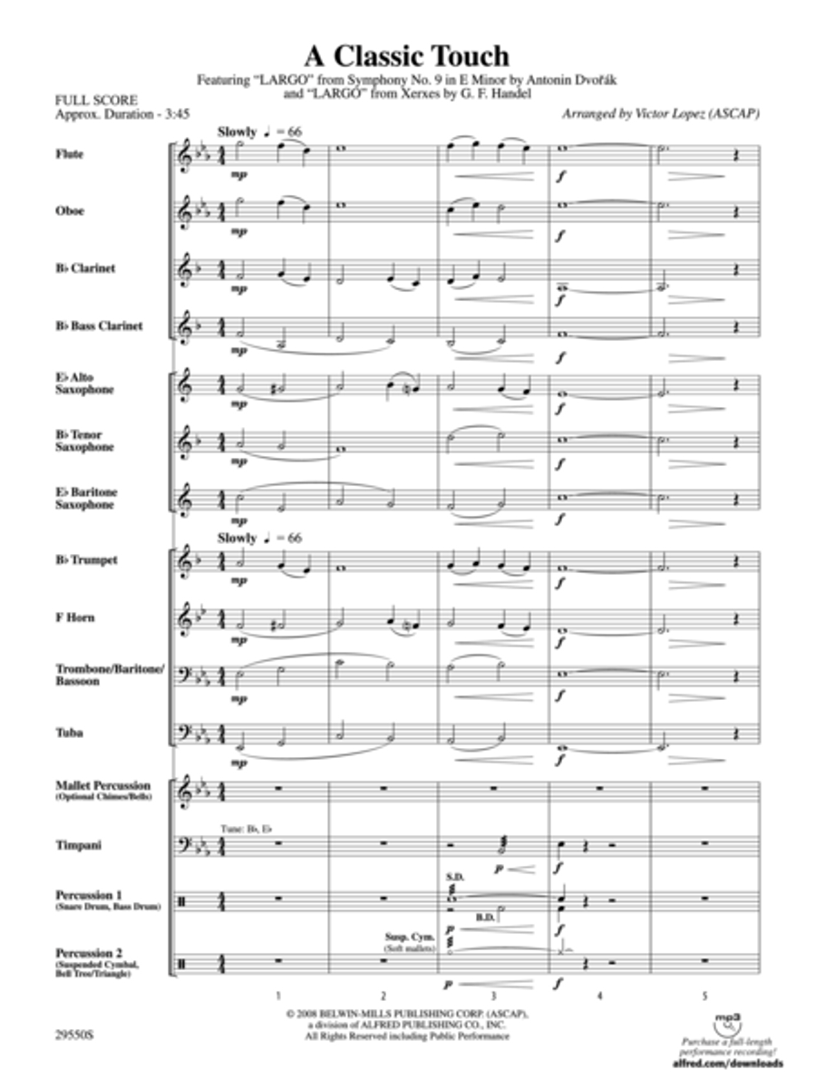 A Classic Touch (Score only) Concert Band scores gallery preview page 2