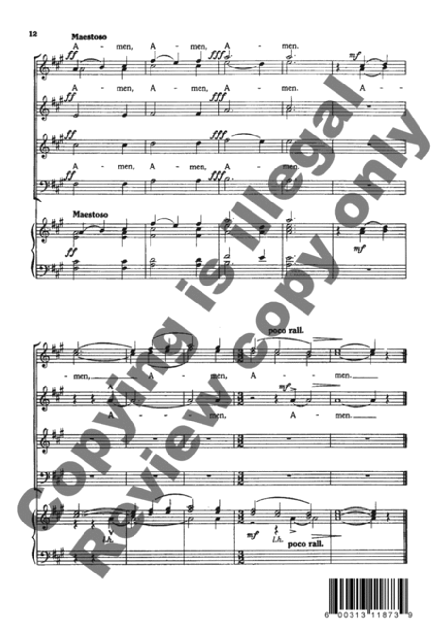 Make a Joyful Noise Unto the Lord 4-Part scores gallery preview page 13