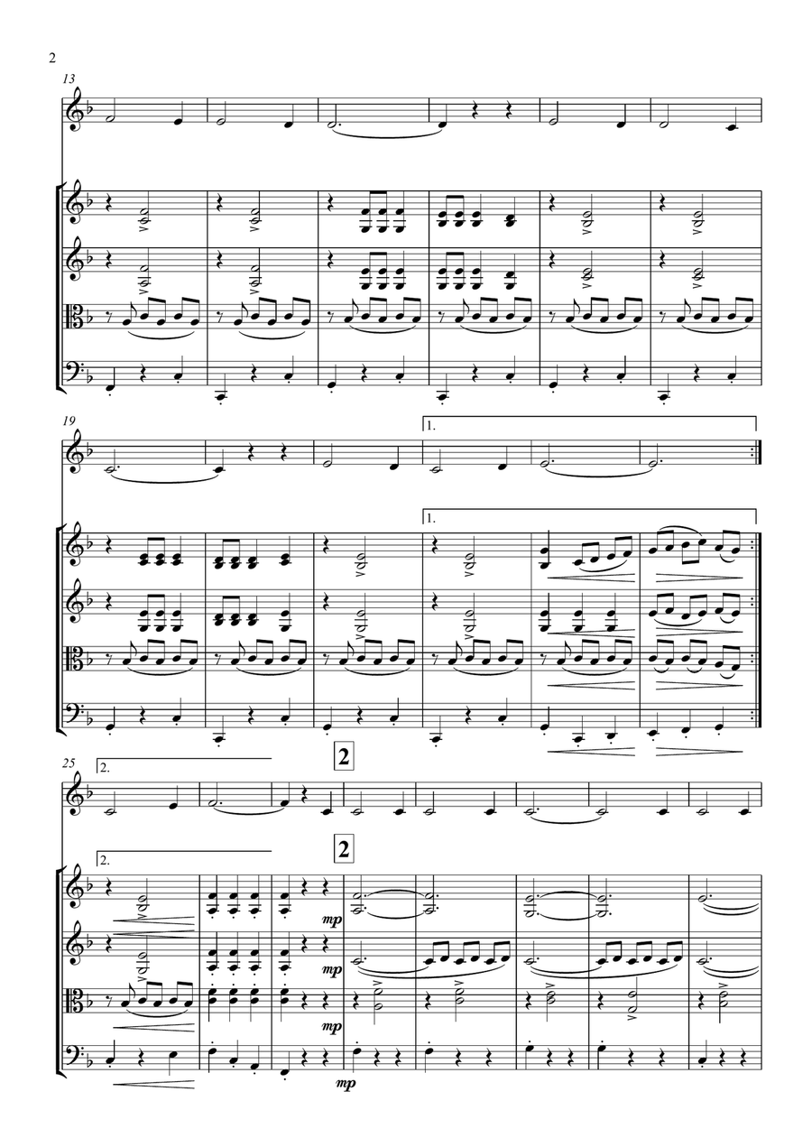 Les Flonflons Du Bal Les Flonflons Du Bal String Quartet scores gallery preview page 3