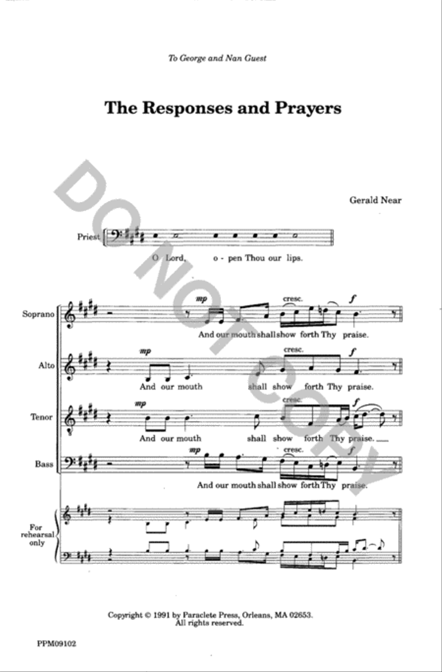 Responses and Prayers 4-Part scores gallery preview page 2