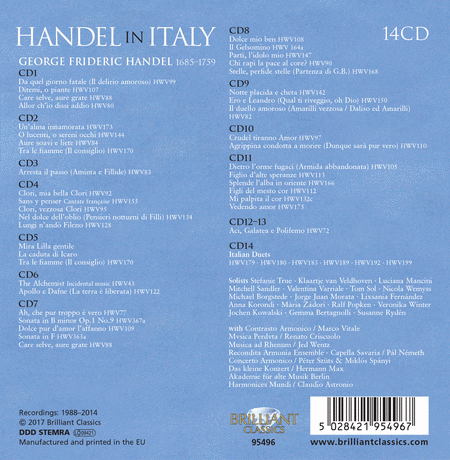 Handel in Italy: Cantatas, Arias & Serenata