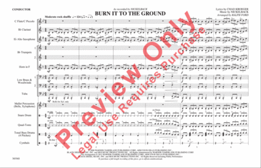Burn It to the Ground Marching Band scores gallery preview page 2