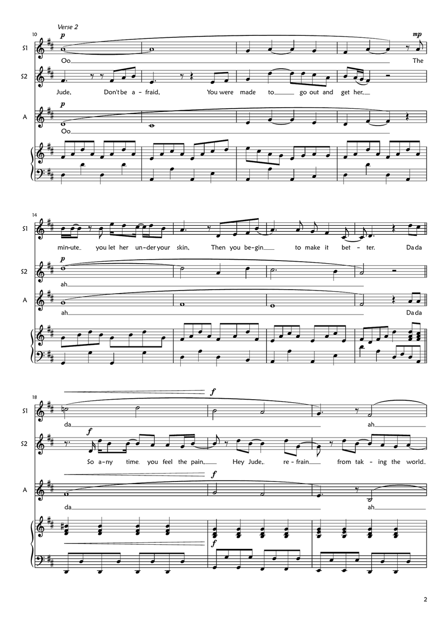 Hey Jude SSA scores gallery preview page 2