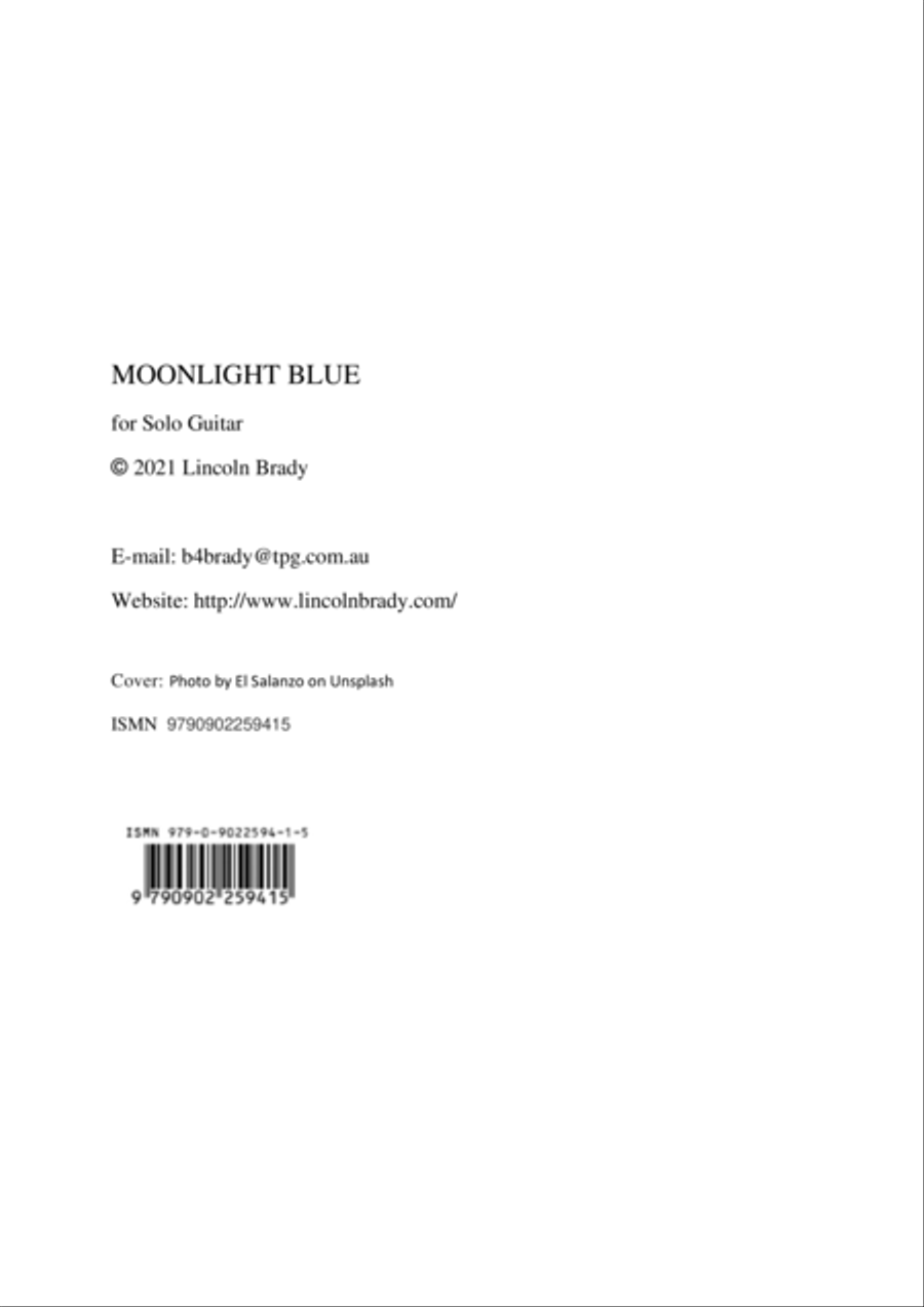MOONLIGHT BLUE - Solo Guitar Electric Guitar scores gallery preview page 2