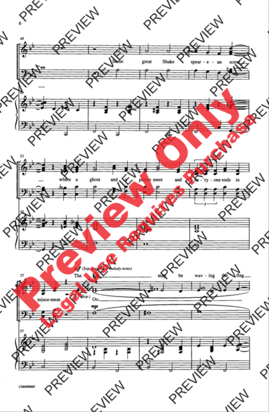 The Music of M-G-M (A Choral Medley) 4-Part scores gallery preview page 6