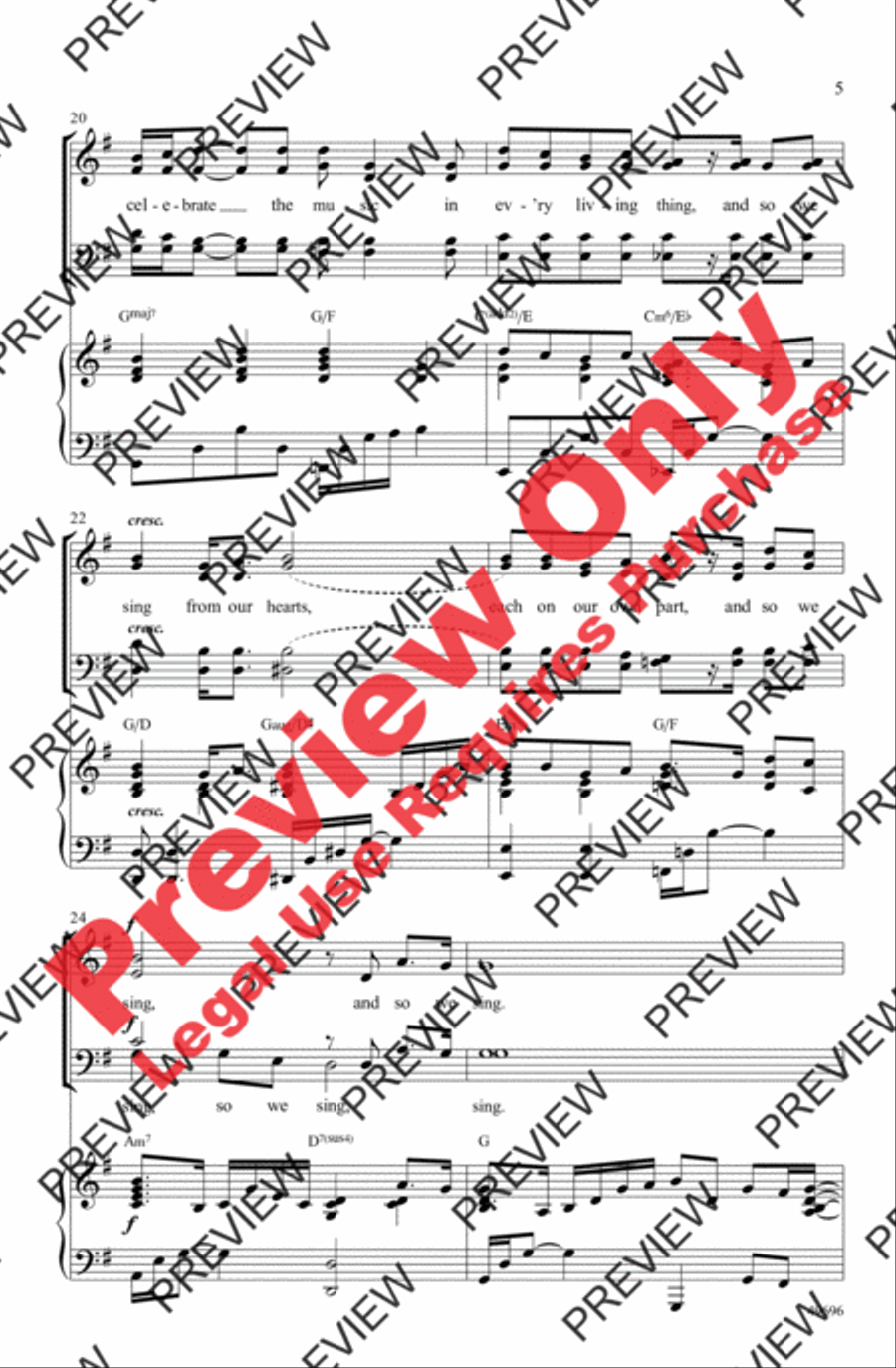 And So We Sing 4-Part scores gallery preview page 5