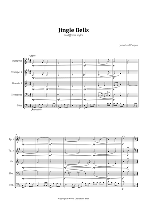 Jingle Bells in Different Styles for Brass Quintet