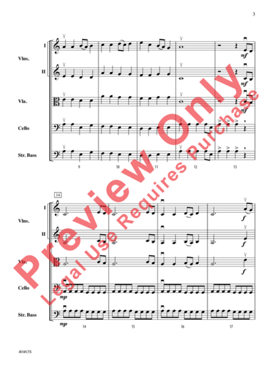March of the Intrepid String Orchestra scores gallery preview page 4