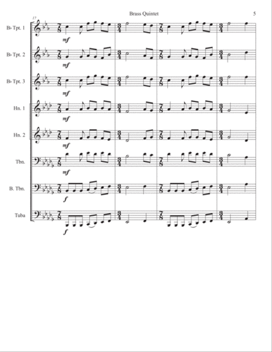 Fanfare Beatissima Fanfare Beatissima Brass Ensemble scores gallery preview page 5