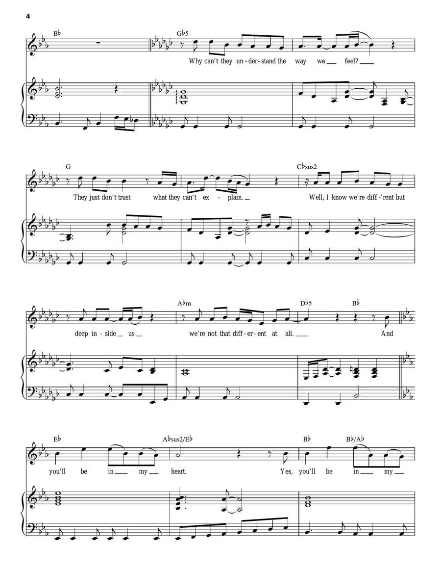 You'll Be In My Heart (from Tarzan: The Broadway Musical) Piano, Vocal scores gallery preview page 4
