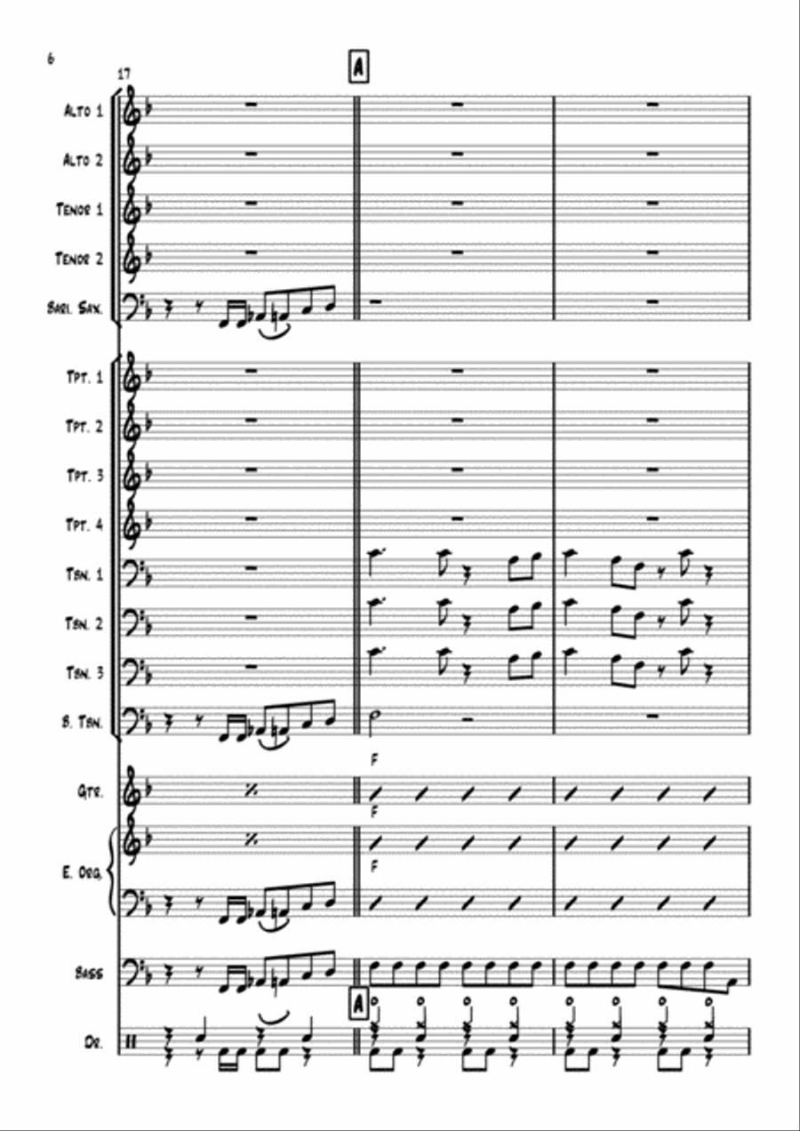 Kick it up Kick it up Jazz Ensemble scores gallery preview page 6