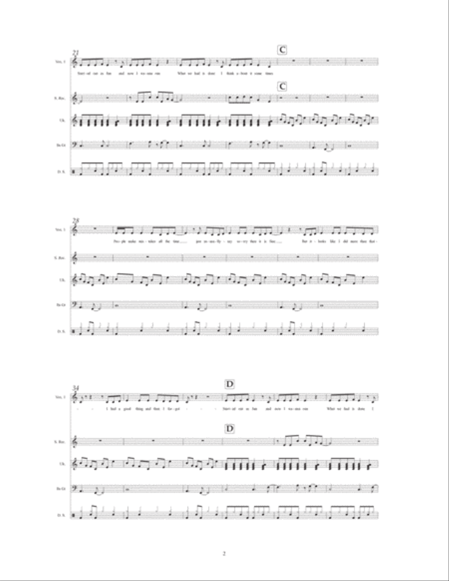 Promises - Score Only Promises - Score Only Ukulele scores gallery preview page 2