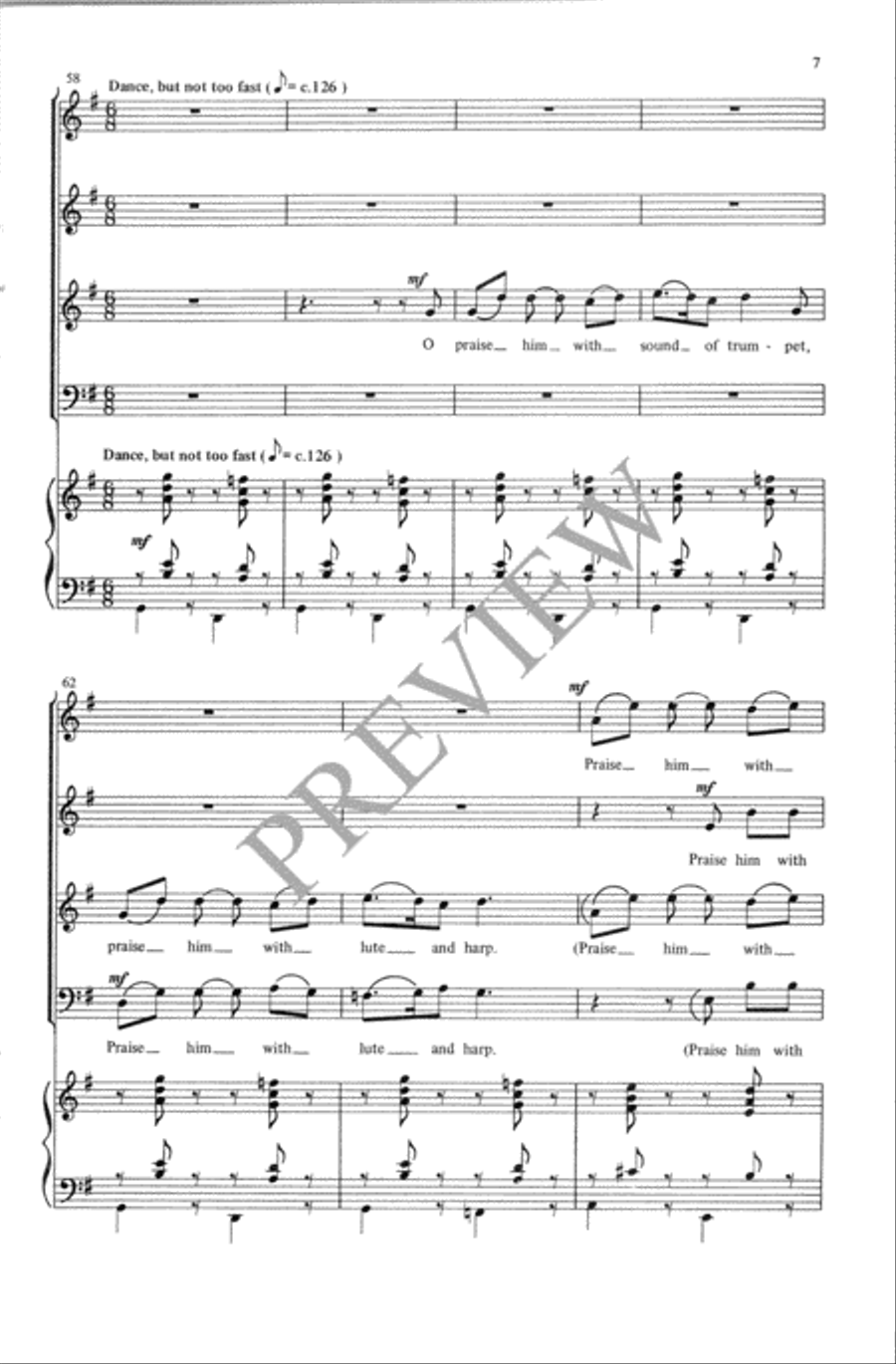 Praise God! Praise God! 4-Part scores gallery preview page 8