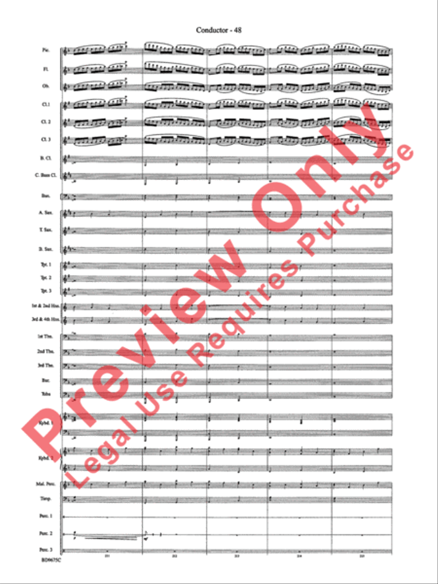 Twelve Seconds to the Moon Concert Band scores gallery preview page 51