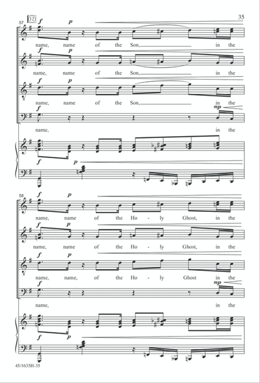 Mass: A Celebration of Love and Joy 4-Part scores gallery preview page 35
