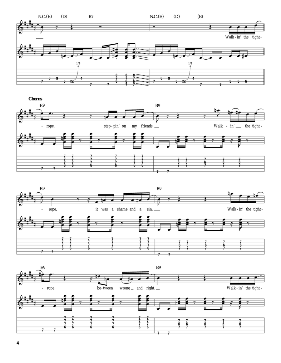 Tightrope Acoustic Guitar scores gallery preview page 4