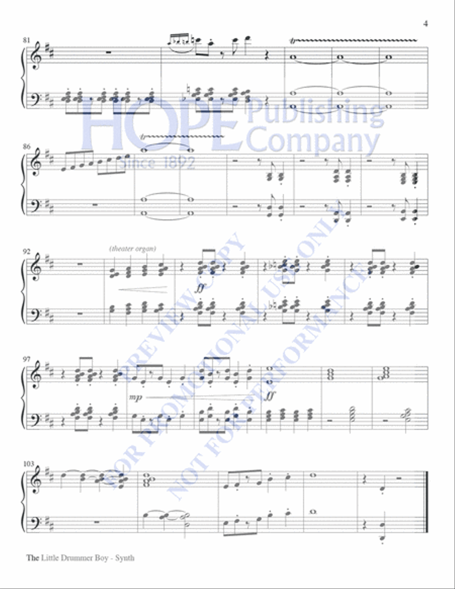Little Drummer Boy Little Drummer Boy Handbell Choir scores gallery preview page 20