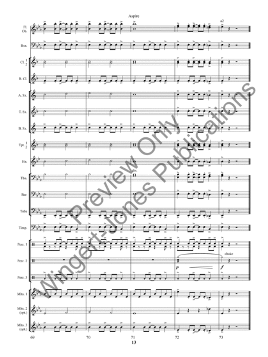 Aspire Concert Band scores gallery preview page 17
