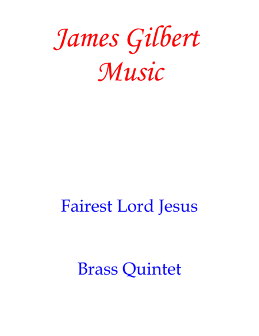 Fairest Lord Jesus Brass Ensemble scores gallery preview page 1