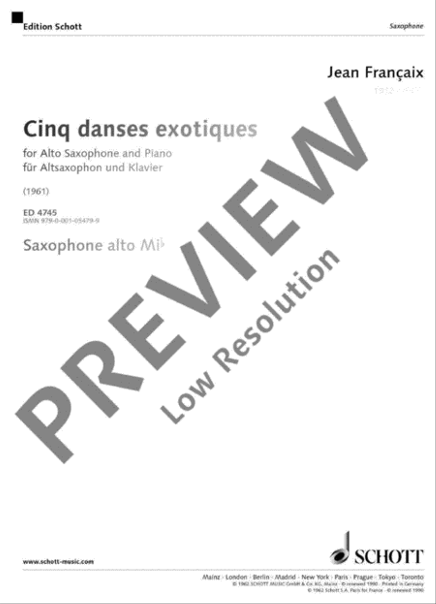 Five Exotic Dances Alto Saxophone scores gallery preview page 17