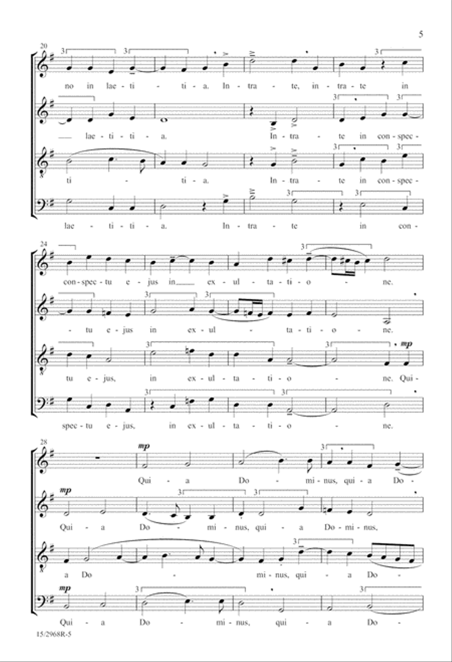 Jubilate Deo 4-Part scores gallery preview page 5