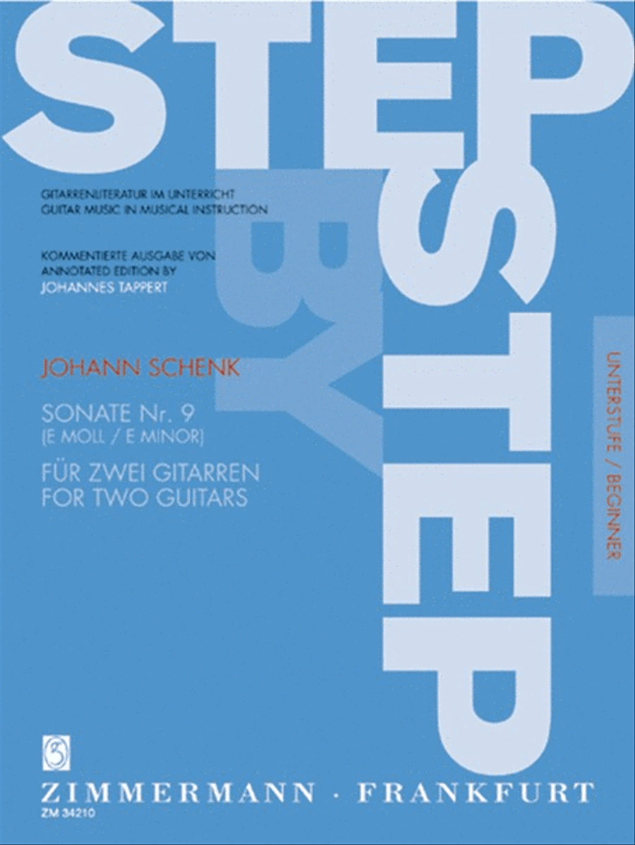 Sonata No. 9 E minor Guitar Duet scores gallery preview page 1