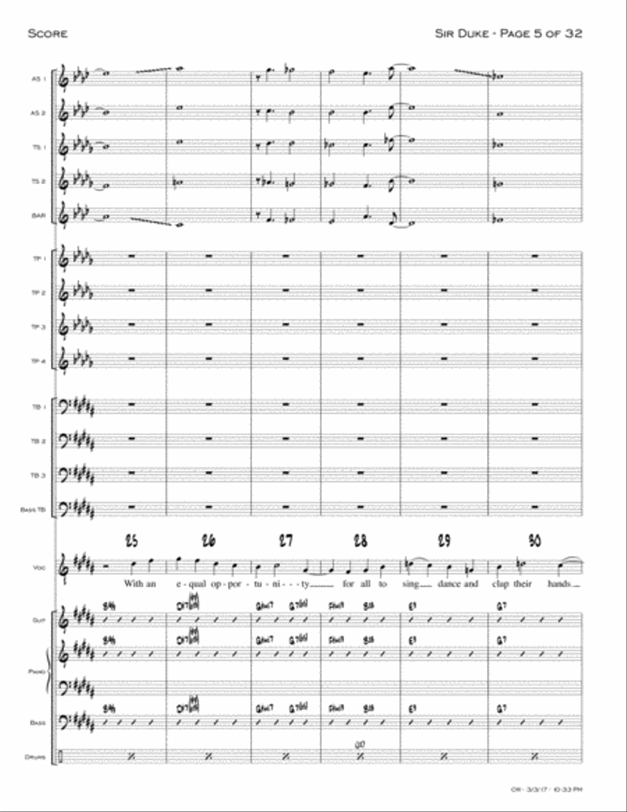 Sir Duke Jazz Ensemble scores gallery preview page 5