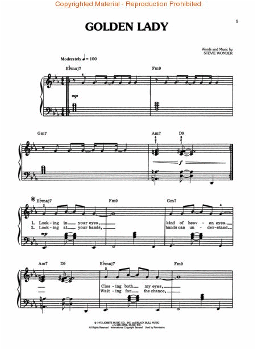 Stevie Wonder – Easy Piano Anthology Easy Piano scores gallery preview page 3