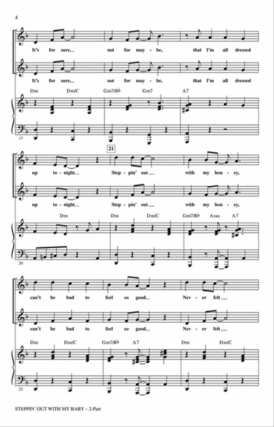 Steppin' Out with My Baby 2-Part scores gallery preview page 3