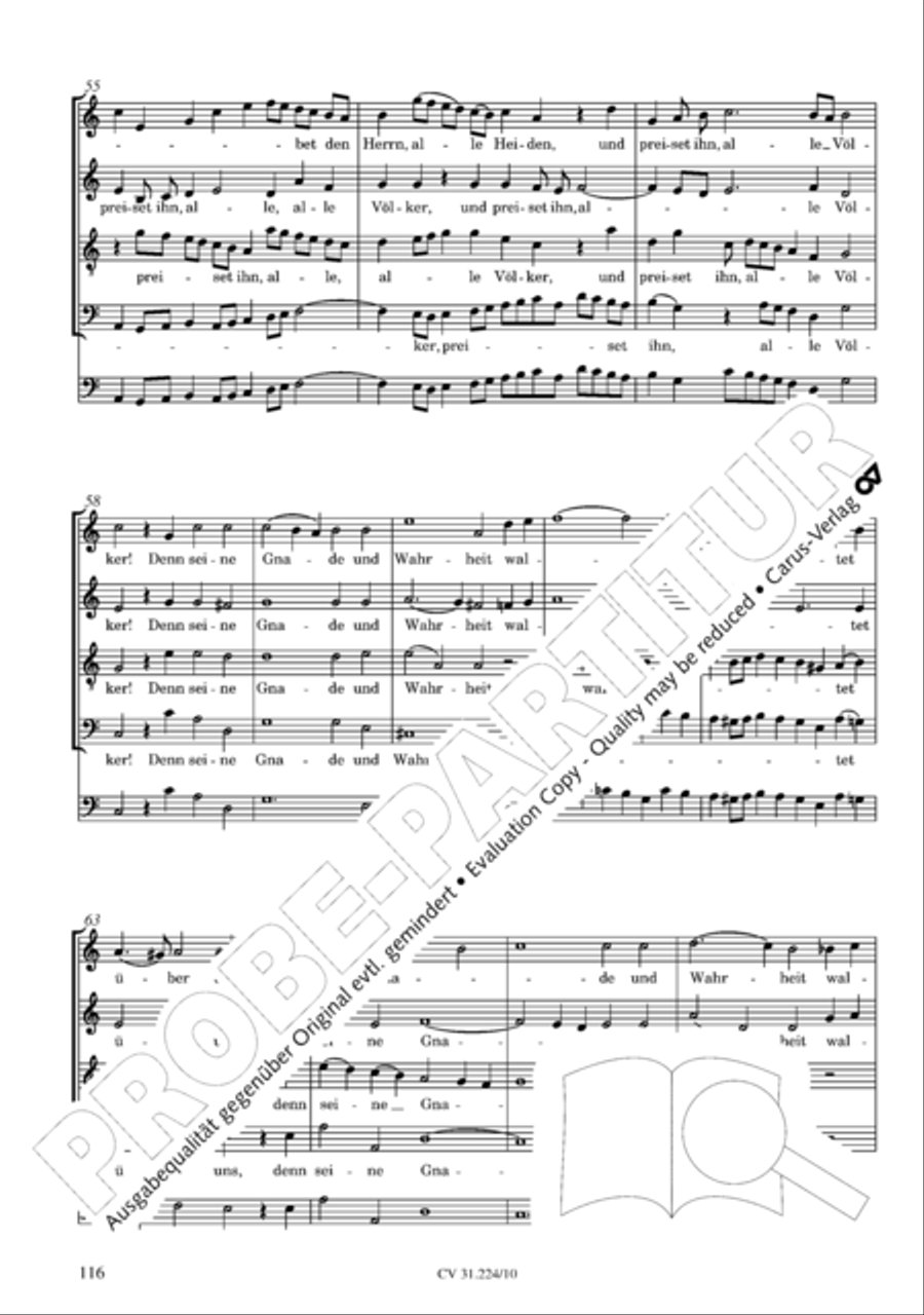 The complete motets (without Bc) Choir scores gallery preview page 123