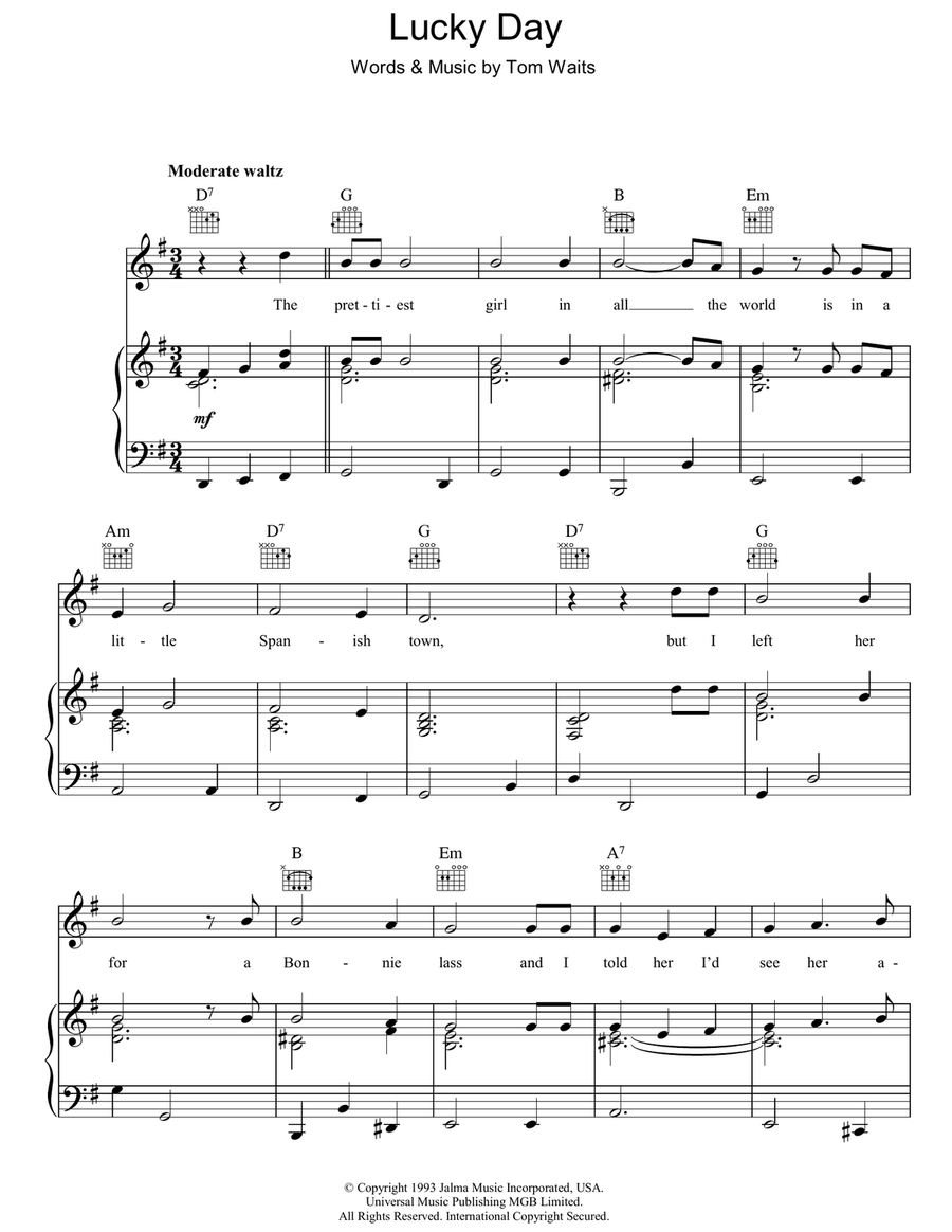 Lucky Day Lucky Day Acoustic Guitar scores gallery preview page 1