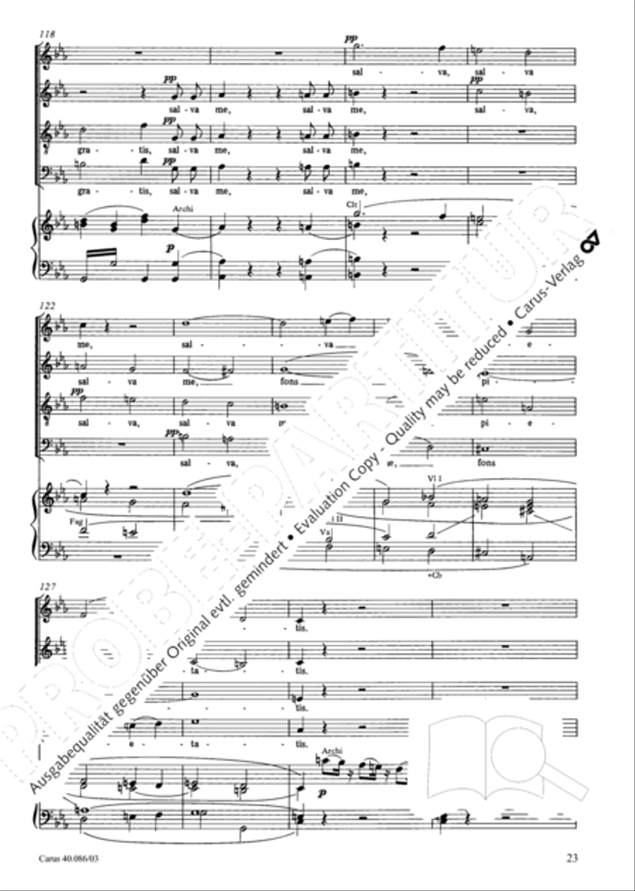 Requiem in C minor 4-Part scores gallery preview page 24