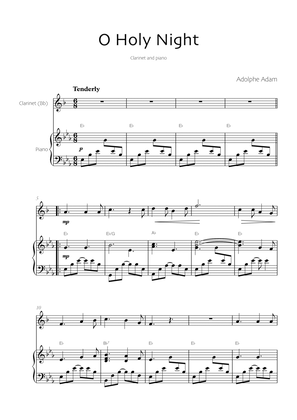 O Holy Night - clarinet (Bb) and piano