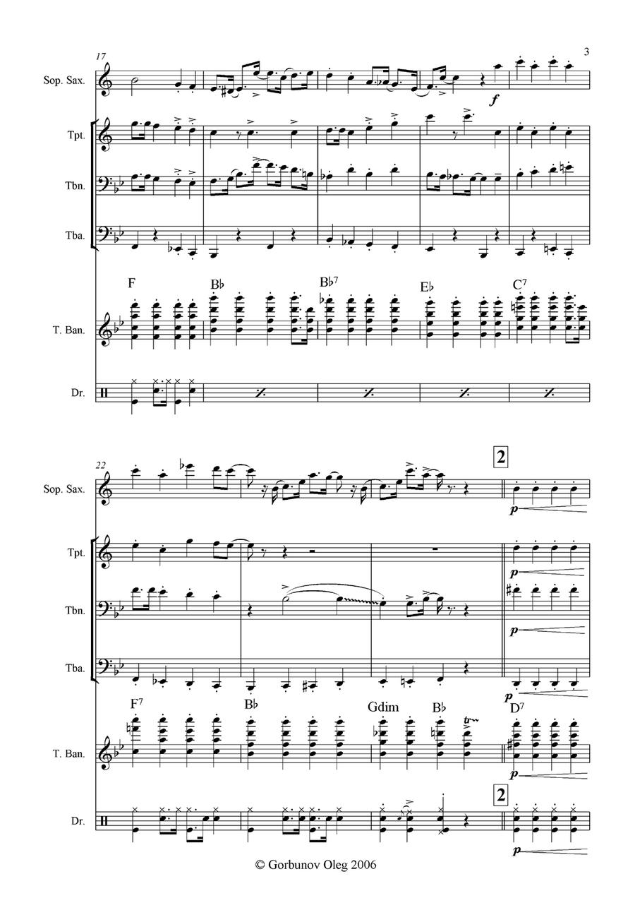 The Corals and Clarinet Jazz Ensemble scores gallery preview page 3