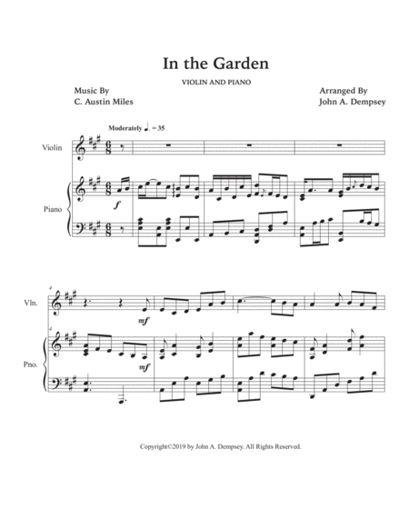 In the Garden (Violin and Piano) image number null