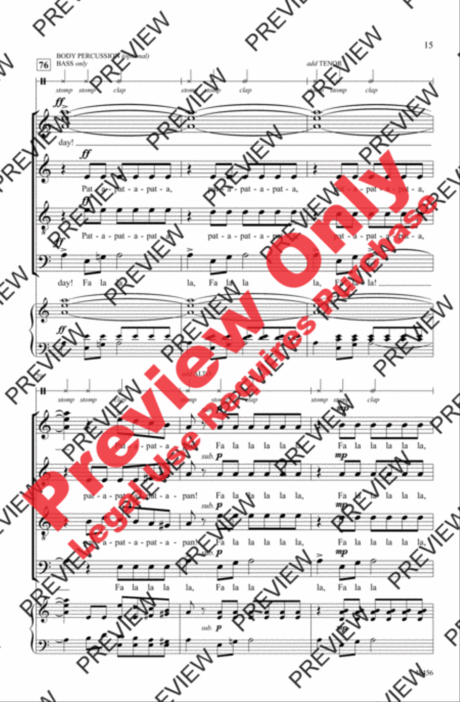 A Festive Pat-A-Pan 4-Part scores gallery preview page 15